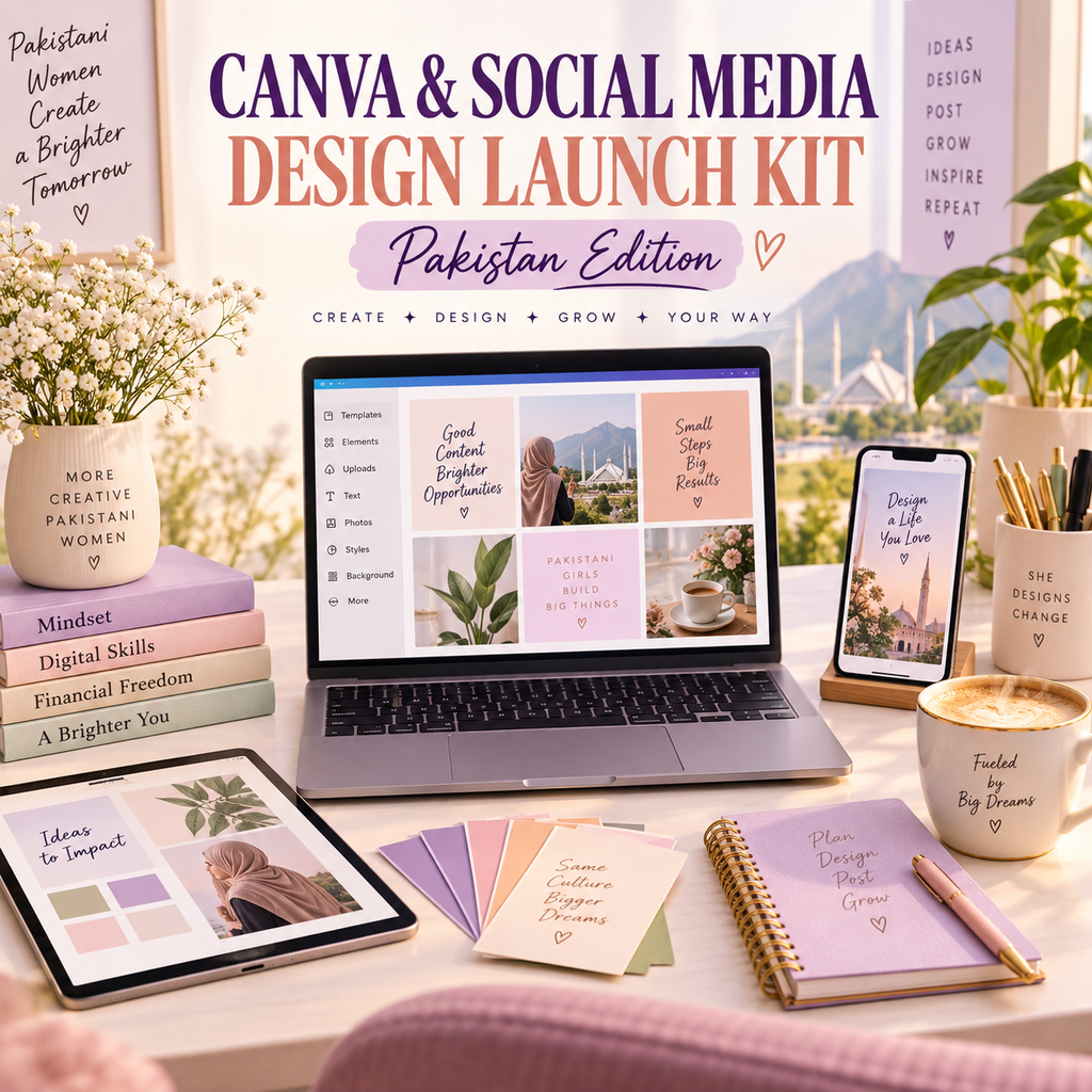Canva & Social Media Design Launch Kit — Pakistan Edition