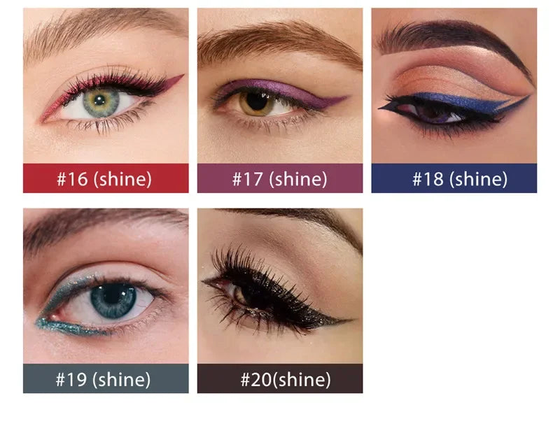 Matte Colorful Eye Liner Pen 20 Colors Eyeliner Gel Pencils Long Lasting Eye Shadow Pen Pink Black Eye Charming Makeup Cosmetics
