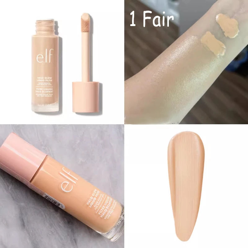 Elf Green Primer Silky Liquid Primer with A Weightless Feel Grips Makeup for Long-lasting Wear Foundation Suits All Skin Types