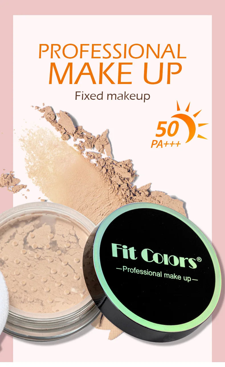 Waterproof Loose Powder Makeup Setting Powder Oil Absorbing Long Wear Finishing Powder for Flawless Smooth Skin
