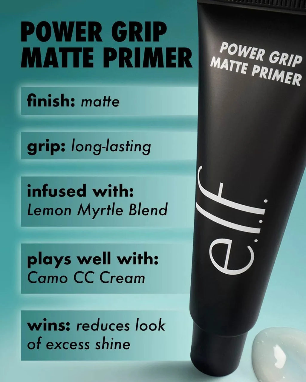 Elf Green Primer Silky Liquid Primer with A Weightless Feel Grips Makeup for Long-lasting Wear Foundation Suits All Skin Types