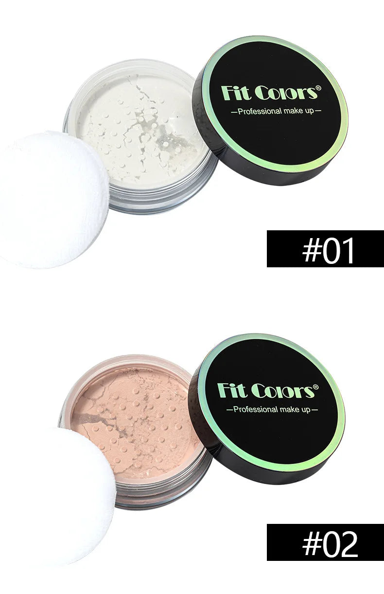 Waterproof Loose Powder Makeup Setting Powder Oil Absorbing Long Wear Finishing Powder for Flawless Smooth Skin