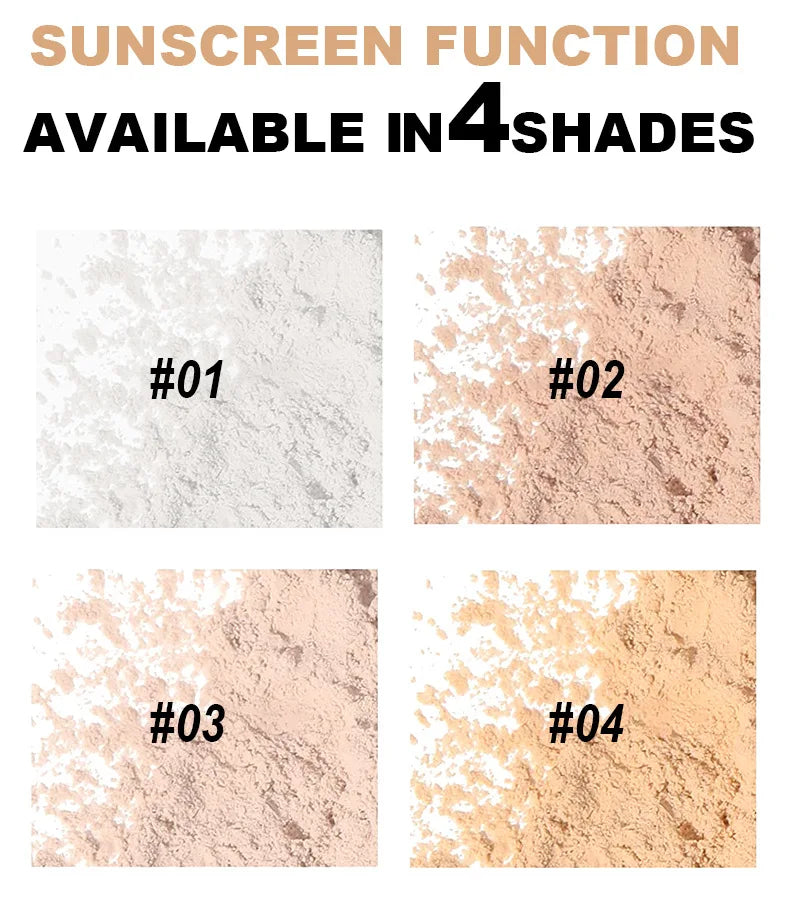 Waterproof Loose Powder Makeup Setting Powder Oil Absorbing Long Wear Finishing Powder for Flawless Smooth Skin