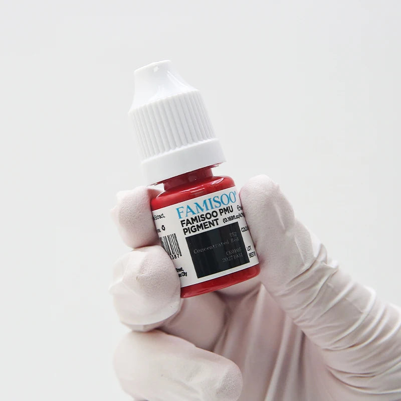 FAMISOO 6 Best Selling Colors 5ML Permanent Makeup Pigments Tattoo Lips Pigments Sample Size Tattoo Pigments PMU Tattoo Ink Set