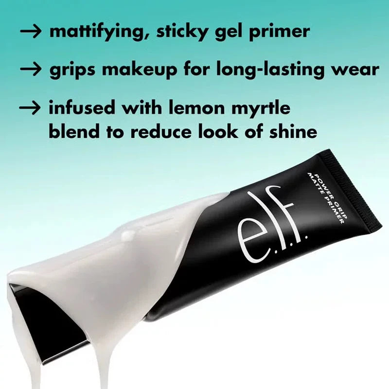 Elf Green Primer Silky Liquid Primer with A Weightless Feel Grips Makeup for Long-lasting Wear Foundation Suits All Skin Types