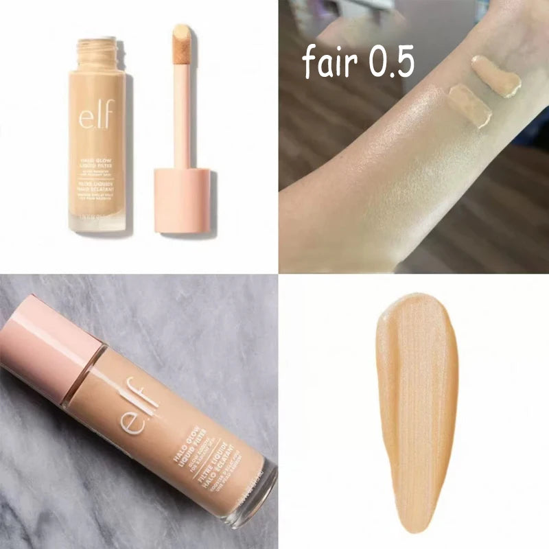 Elf Green Primer Silky Liquid Primer with A Weightless Feel Grips Makeup for Long-lasting Wear Foundation Suits All Skin Types