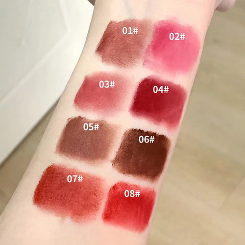 Cappuvini Espresso Matte Lipstick Velvet Lip Glaze Waterproof Long-lasting Texture Smooth Glossy Makeup Setting Lip Color
